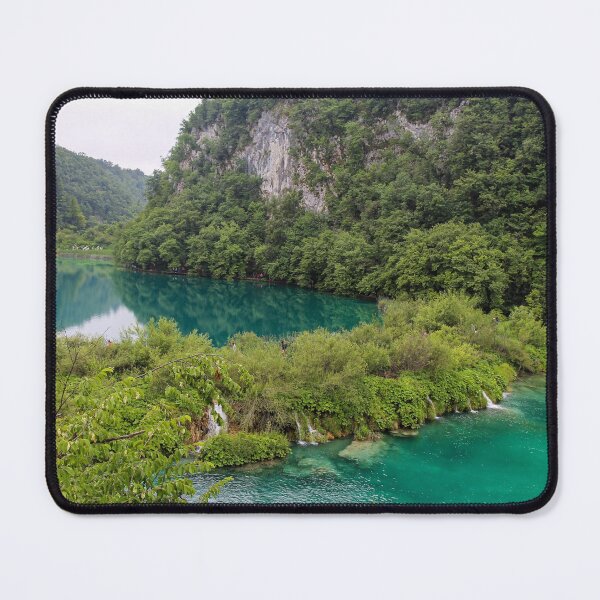 Item preview, Water flowing over a waterfall between two lakes at Plitvice Lakes, UNESCO World Heritage Site, Croatia designed and sold by SnapTPhotograph.