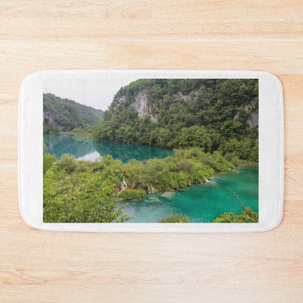 Item preview, Water flowing over a waterfall between two lakes at Plitvice Lakes, UNESCO World Heritage Site, Croatia designed and sold by SnapTPhotograph.