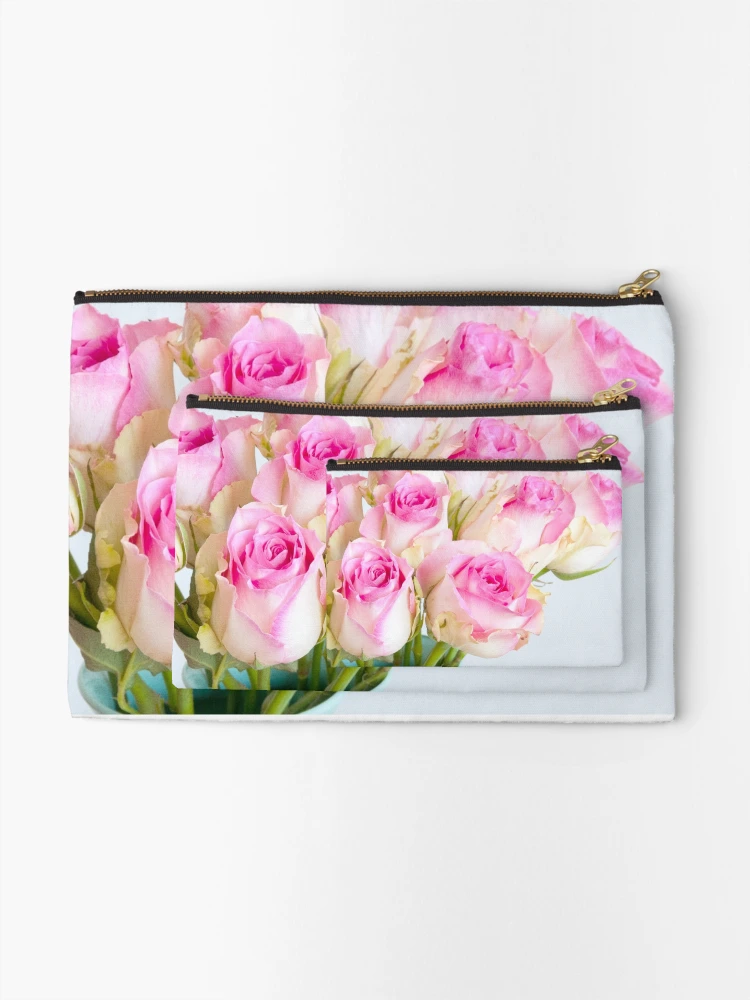 Thumbnail 2 of 4, Zipper Pouch, Pink Roses designed and sold by Colleen Farrell.
