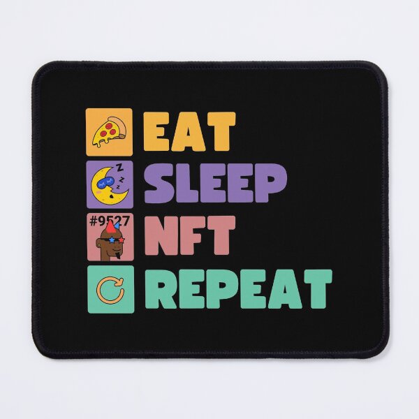 Item preview, Eat Sleep Nft Repeat with colorful text designed and sold by WeiloveD.