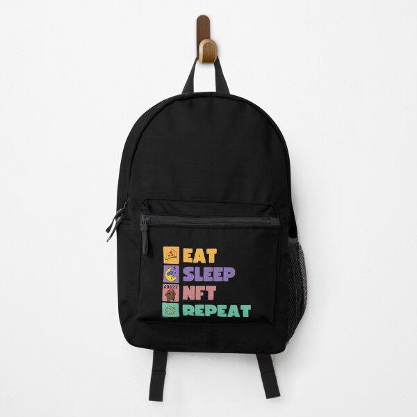 Item preview, Eat Sleep Nft Repeat with colorful text designed and sold by WeiloveD.