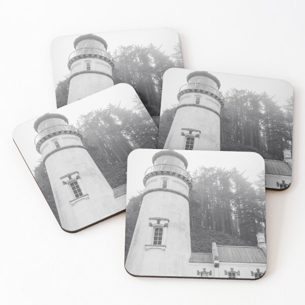 Item preview, Oregon Coast Lighthouse-Black and White Photography designed and sold by anthonylonder.