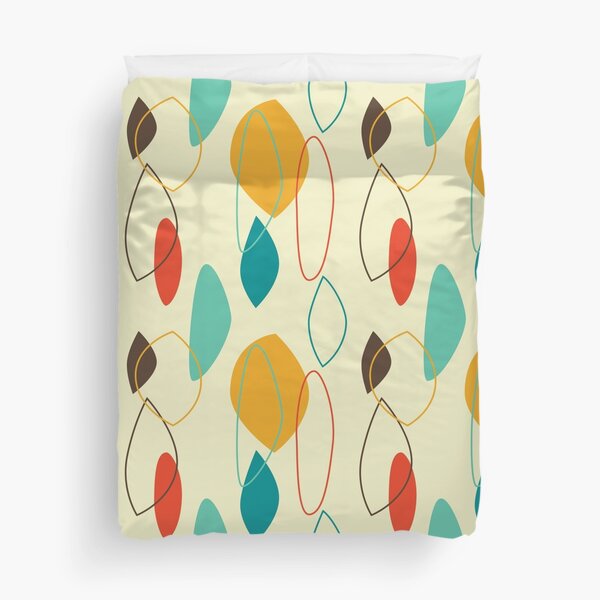 Item preview, Retro 50's Abstract Mid Century Modern Mustard, Teal and Orange designed and sold by lovevisionkarma.
