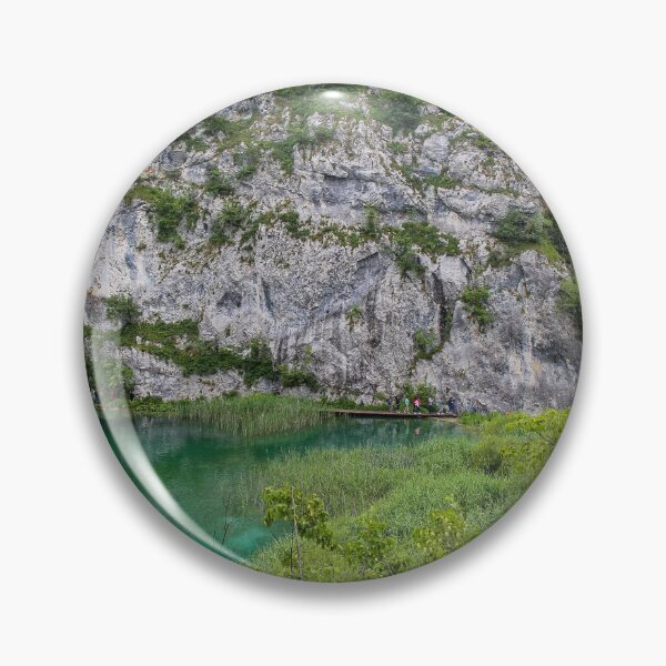 Item preview, A large waterfall flowing over a mountain into a lake at Plitvice Lakes, UNESCO World Heritage Site, Croatia designed and sold by SnapTPhotograph.