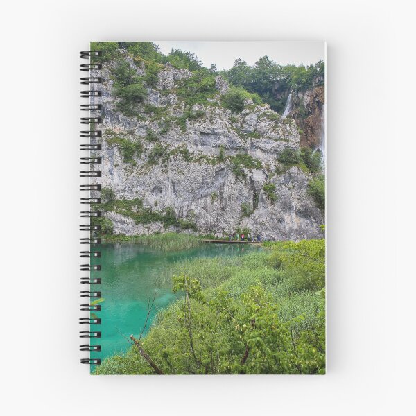 Item preview, A large waterfall flowing over a mountain into a lake at Plitvice Lakes, UNESCO World Heritage Site, Croatia designed and sold by SnapTPhotograph.
