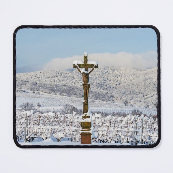 Item preview, Alsace vineyards under heavy snow on a sunny winter day. Details and top view. designed and sold by Alexander Sorokopud.
