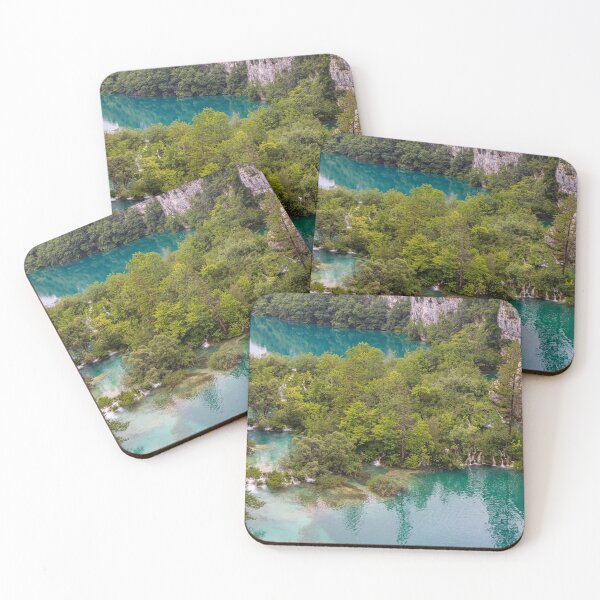 Item preview, Water flowing through submerged trees between two lakes at Plitvice Lakes, Croatia designed and sold by SnapTPhotograph.