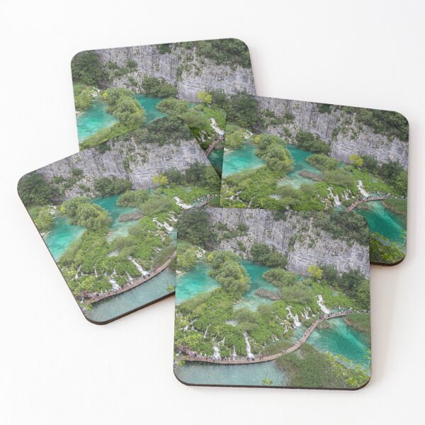Item preview, A series of waterfalls and tourists at Plitvice Lakes, Unesco World Heritage Site, Croatia designed and sold by SnapTPhotograph.