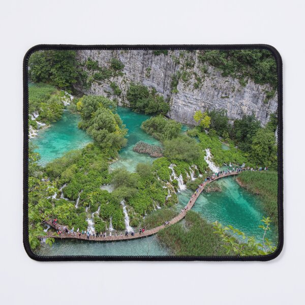 Item preview, A series of waterfalls and tourists at Plitvice Lakes, Unesco World Heritage Site, Croatia designed and sold by SnapTPhotograph.