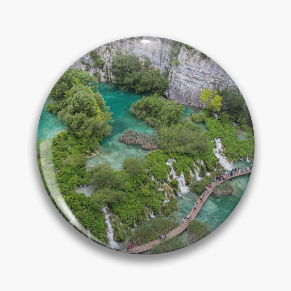 Item preview, A series of waterfalls and tourists at Plitvice Lakes, Unesco World Heritage Site, Croatia designed and sold by SnapTPhotograph.