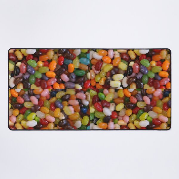 Pixelated Colorful Jelly Beans Desk Mat