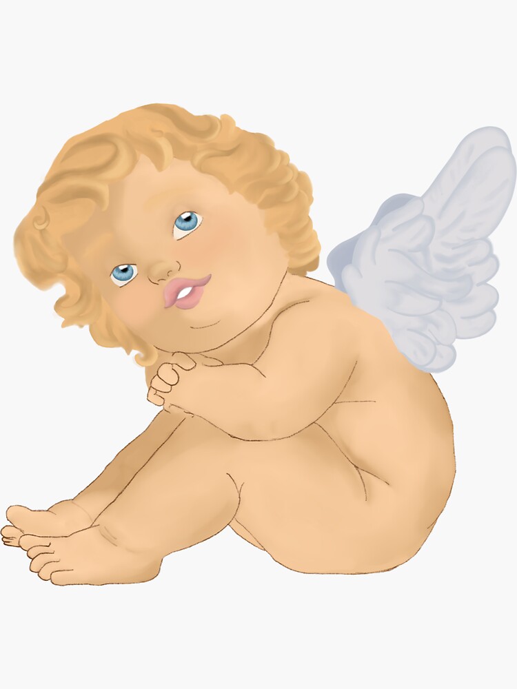 Little Cherub Angel Sticker By Matrizgeek Redbubble 0328