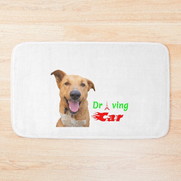 Item preview, dog driving a red car designed and sold by Worldwide4shop.