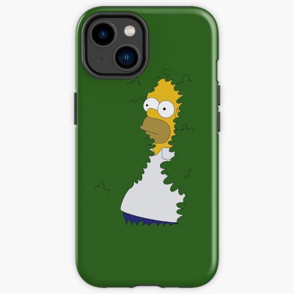 Homero en los arbustos Funda resistente para iPhone