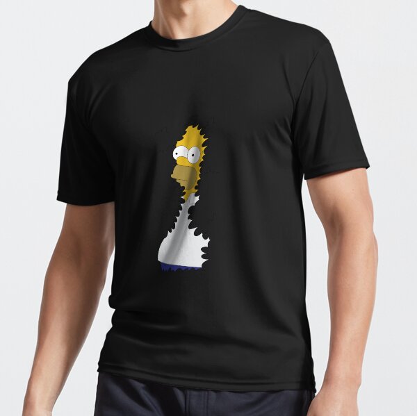 Homer in the Bushes Active T-Shirt