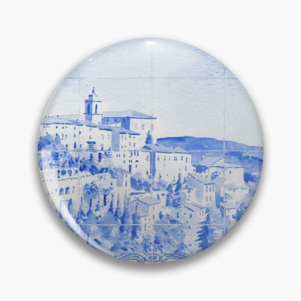 Item preview, View of Gordes, France - Azulejo style designed and sold by ian osborne.