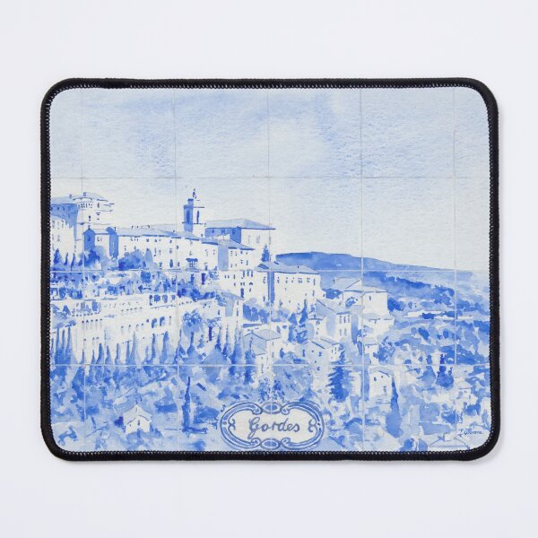 Item preview, View of Gordes, France - Azulejo style designed and sold by ian osborne.