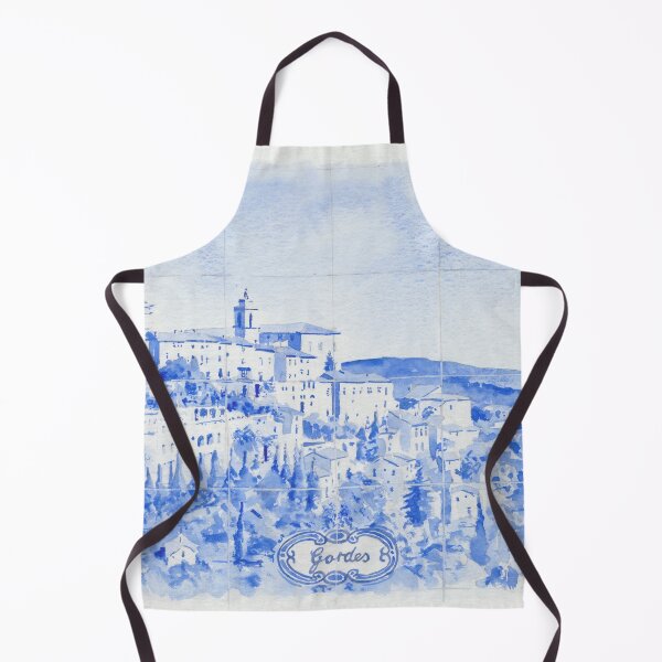 Item preview, View of Gordes, France - Azulejo style designed and sold by ian osborne.