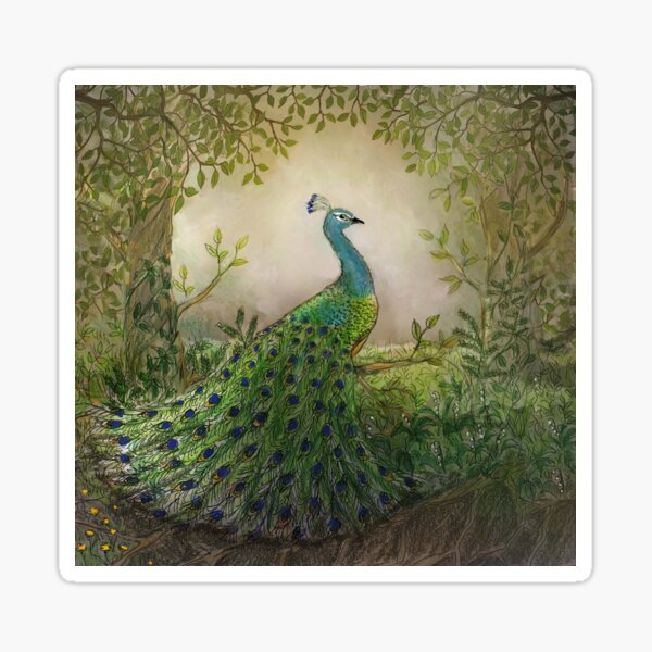 peacock design Sticker
