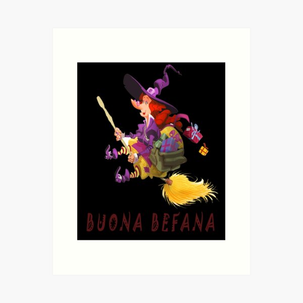 Buona Befana Epiphany Witch Getting Ready Sticker for Sale by  ShoaffBallanger