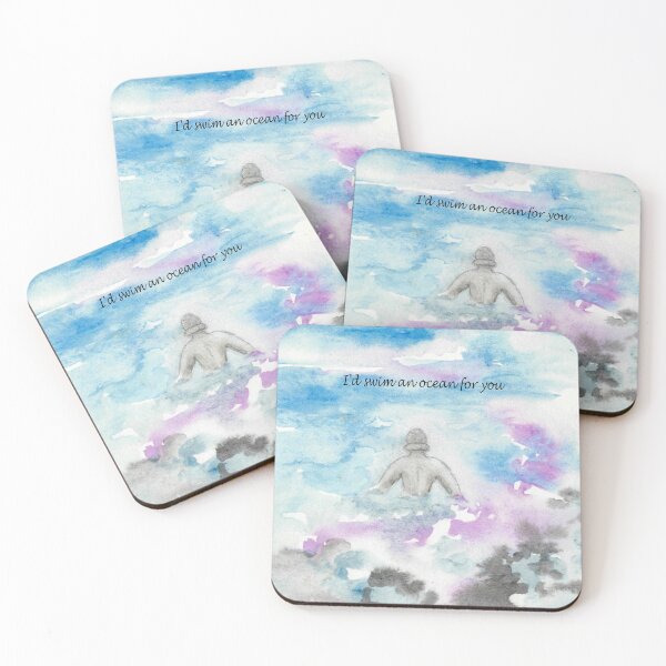 Item preview, Valentine For Wild Swimmer  Ocean Sea Male Man-I'd Swim An Ocean For You designed and sold by Breezy Cove Art.