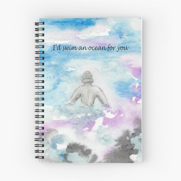 Item preview, Valentine For Wild Swimmer  Ocean Sea Male Man-I'd Swim An Ocean For You designed and sold by Breezy Cove Art.