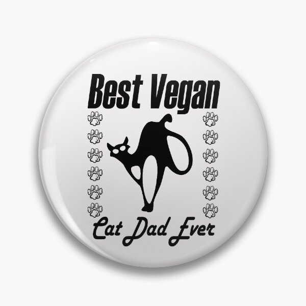 Item preview, best vegan cat dad ever, black cat designed and sold by ESAMSTORE.