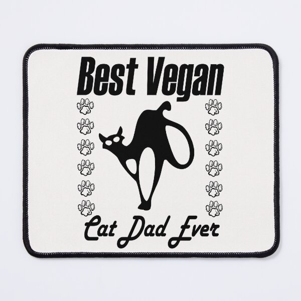 Item preview, best vegan cat dad ever, black cat designed and sold by ESAMSTORE.