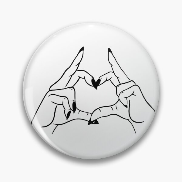 Item preview, Heart hands but also fuck you in black designed and sold by Thingamabobbidi.