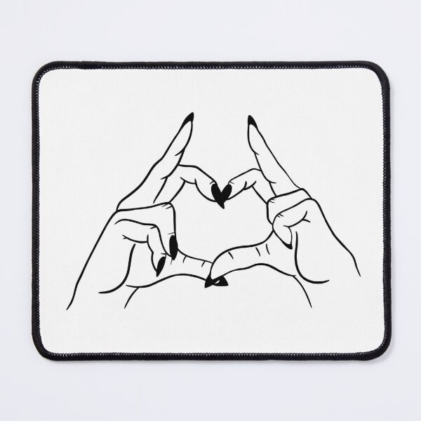 Item preview, Heart hands but also fuck you in black designed and sold by Thingamabobbidi.
