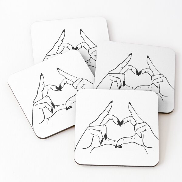 Item preview, Heart hands but also fuck you in black designed and sold by Thingamabobbidi.