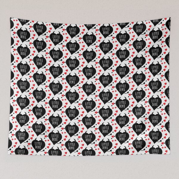Item preview, Little Devil - Black Devil and Red Hearts Valentine's Day Design designed and sold by infinitygrafix.