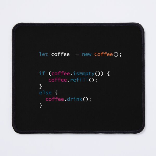 Drink coffee coding text Mouse Pad