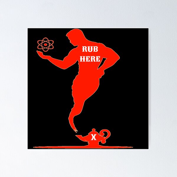 Item preview, MUSCULAR GENIE - RUB HERE designed and sold by MrCreativeArts.