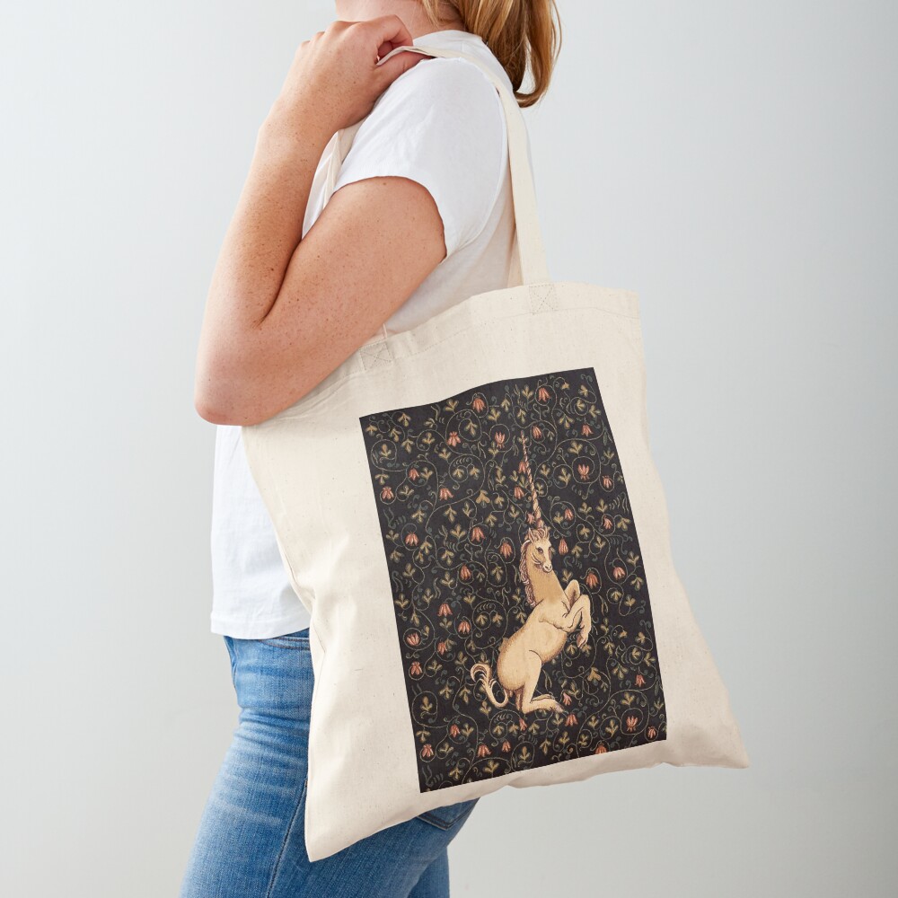 Medieval Unicorn Tapestry Clover Canvas Tote Bag – The Tudor Fair