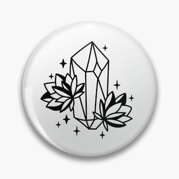Item preview, Mystic Floral Crystal in Black and White designed and sold by lovevisionkarma.