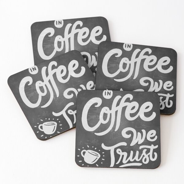 Item preview, In Coffee we trust — ☕ Coffee blackboard lettering quote designed and sold by GreekTavern1979.