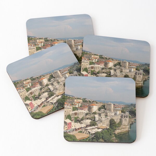Item preview, View over the old town of Mostar and the old arched bridge over the Neretva River, Bosnia and Herzegovina designed and sold by SnapTPhotograph.