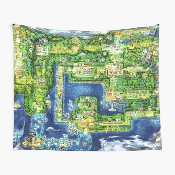 Kanto Map Tapestry