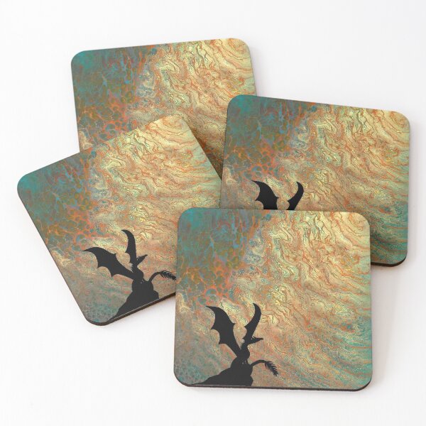 Item preview, Spotlight Dragon - Acrylic Pour designed and sold by HandmadeHill.