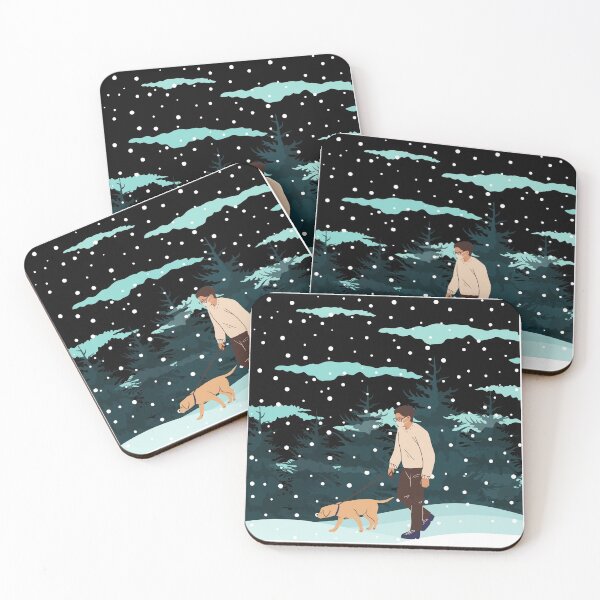 Item preview, DOG WALK IN THE SNOW designed and sold by PotluckPrints.