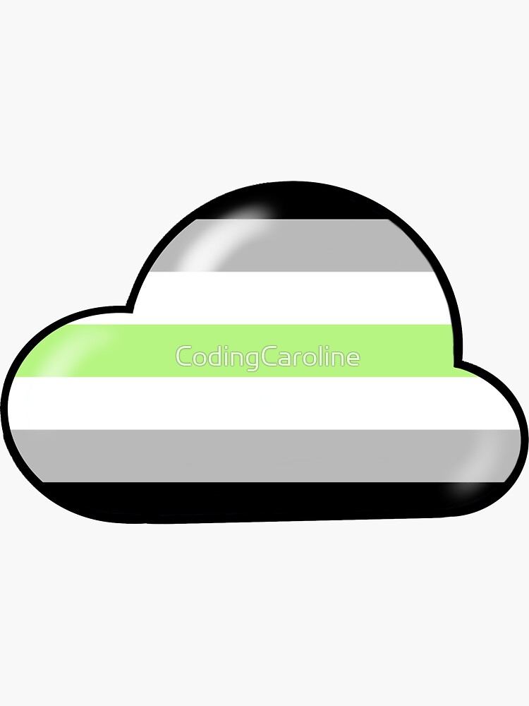 Agender Pride Cloud Sticker For Sale By Codingcaroline Redbubble