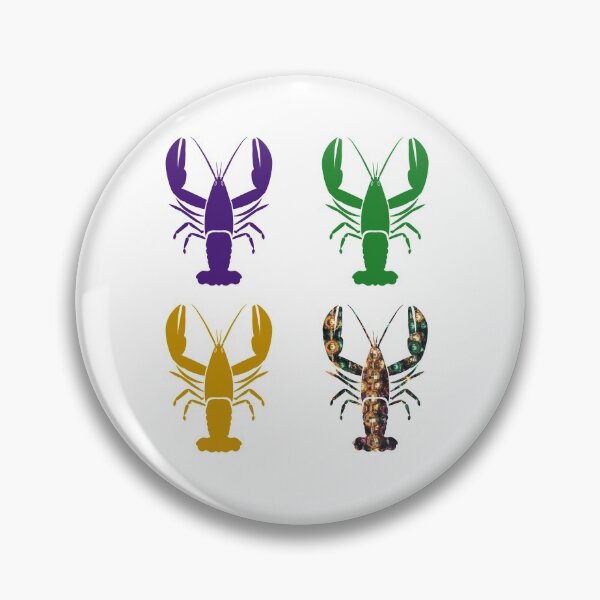 Item preview, Mardi Gras Crawfish Pattern designed and sold by Creole Content Creations.