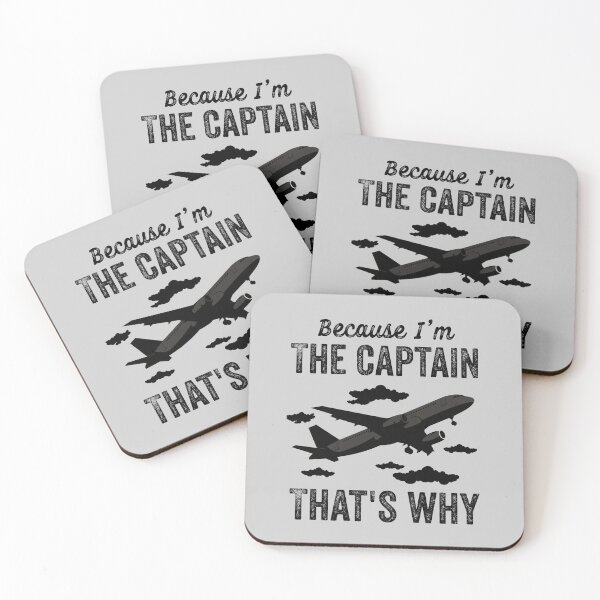 Item preview, Because I'm The Captain That's Why - Funny Aviation Quotes Gifts For Pilot designed and sold by ferdaousseshop.