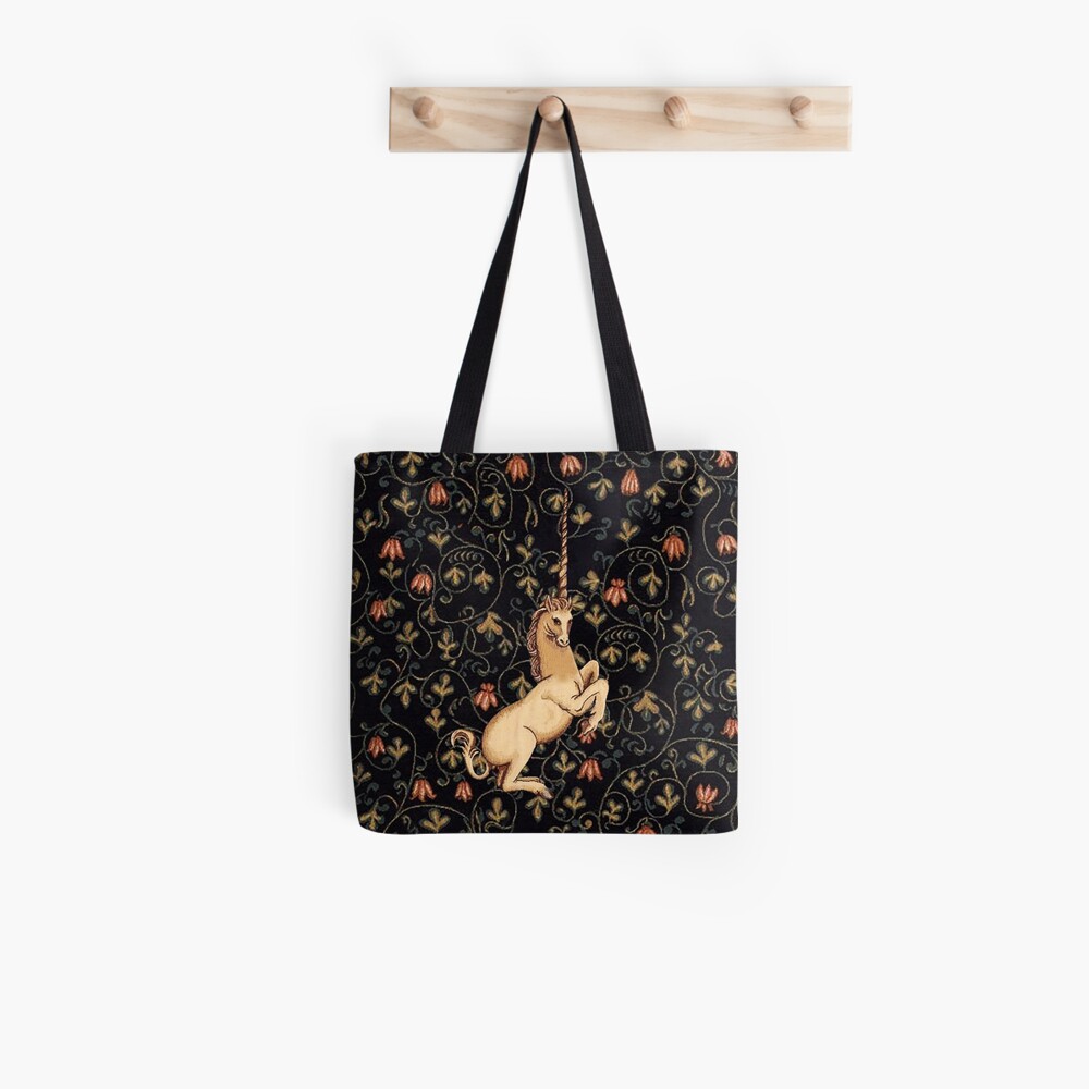 Medieval Unicorn Tapestry Clover Canvas Tote Bag – The Tudor Fair