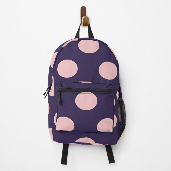 Item preview, Large BABY PINK & NAVY BLUE POLKA DOTS designed and sold by RachelMacht.
