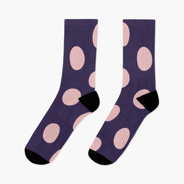 Item preview, Large BABY PINK & NAVY BLUE POLKA DOTS designed and sold by RachelMacht.