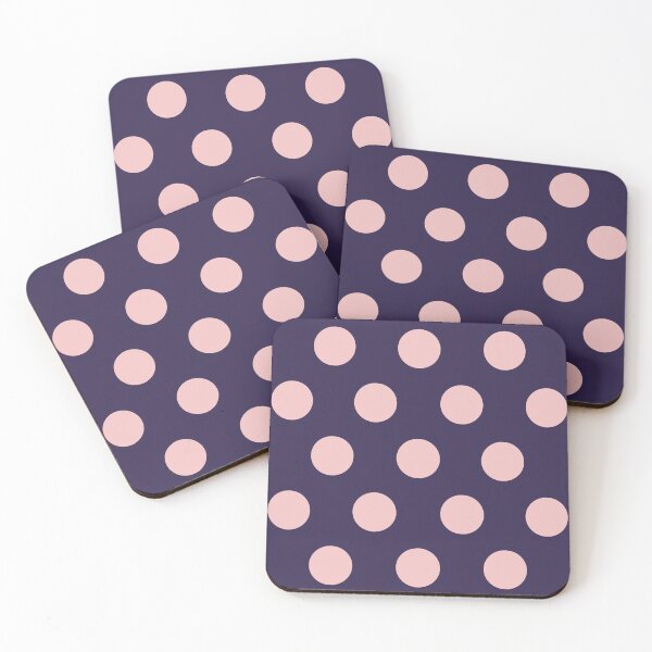 Item preview, Large BABY PINK & NAVY BLUE POLKA DOTS designed and sold by RachelMacht.