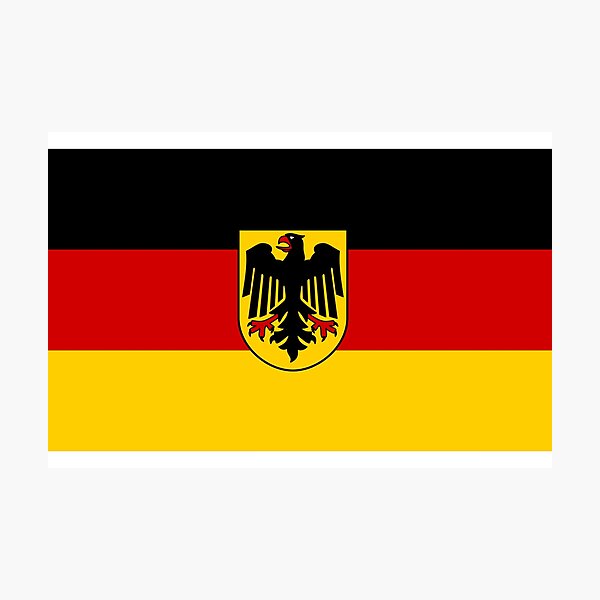 "Flag of the German State Germany National Symbol Flagge Deutschlands" Photographic Print by