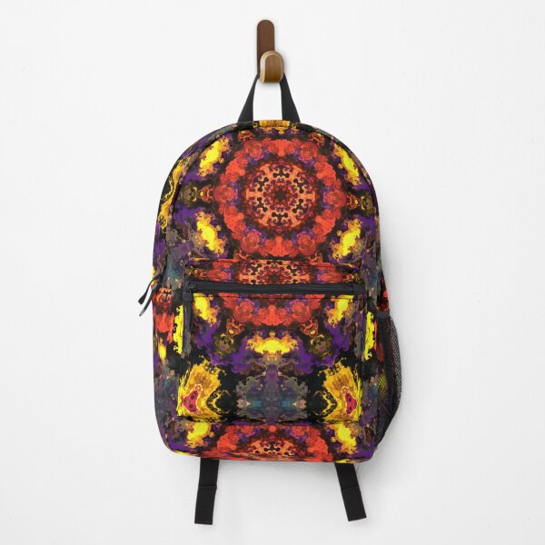 Item preview, Psychedelic Hippie Flower Red Yellow and Purple designed and sold by WormholeOrbital.